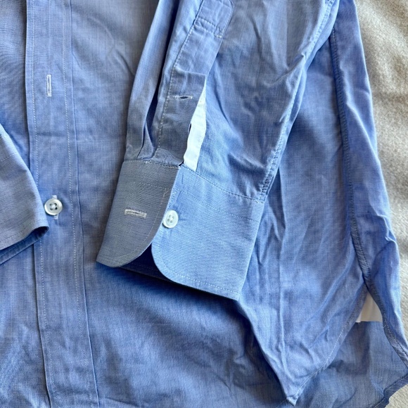 J. Crew Ludlow spread-collar dress shirt in end-on-end blue - Picture 4 of 5